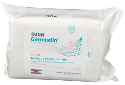 Серветки для інтимної гігієни Isdin Germisdin Wipes Intimate Hygiene 20 шт (8470003023986)