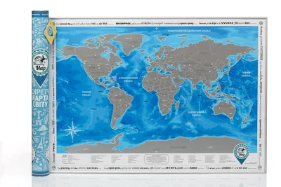 Скретч карта мира Discovery Map World UA 88*62 см в тубусі (DmapWorldUA)