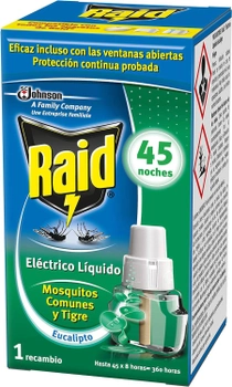 Zapasowy repelent do dyfuzora Raid Eucalyptus Anti-mosquito Protection 27 ml (5000204041385)