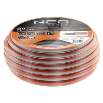 Садовий шланг для поливу 20 метрів Neo Tools 1/2” x 20 m, 4-куля. Optima (15-820)