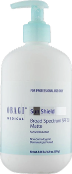 Сонцезахисний крем Obagi Back Bar Sunscreen Sun Shield Matte SPF 50 Matte 479 г (0362032140346)