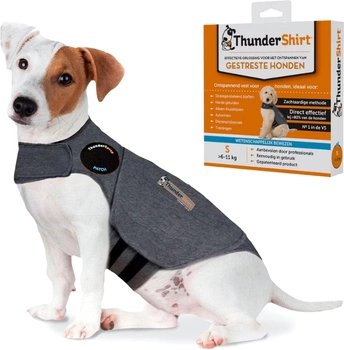 Розслаблююча жилетка для собак відчуваючих стрес ThunderShirt Compression shirt S Grey (3411113088187)