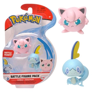 Набор боевых фигурок Покемон Соббл, Джигглипуф — Pokémon, Sobble, Jigglypuff, Battle figure pack