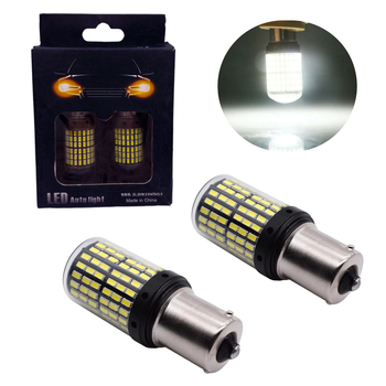 Светодиодная лампа с цоколем 1156 BA15s P21W 144 SMD 3014 12V белый 2шт