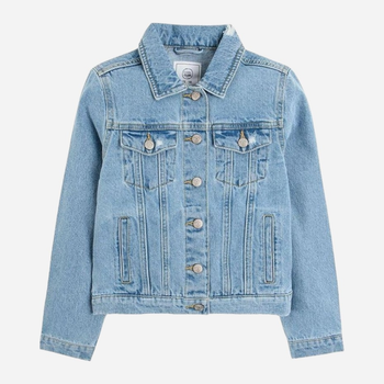 Підліткова джинсова куртка для дівчинки Cool Club CJG2421415 140 см Блакитна (5903977213723)
