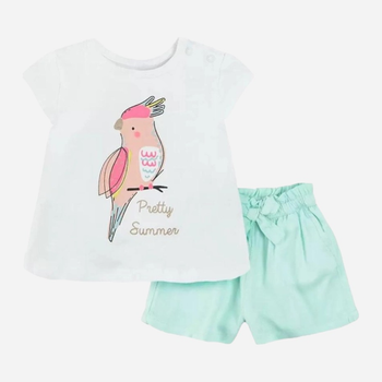 Дитячий літний костюм (футболка + шорти) для дівчинки Cool Club CCG2403257-00 92 см Різнокольоровий (5903977350091)