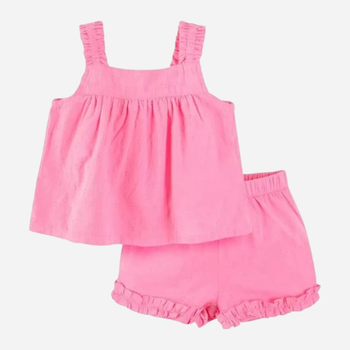 Letni komplet dziecięcy (koszulka + spodenki) dla dziewczynki Cool Club CCG2403255-00 74 cm Różowy (5903977324405)