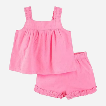 Дитячий літний костюм (майка + шорти) для дівчинки Cool Club CCG2403255-00 68 см Рожевий (5903977324399)