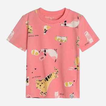 Koszulka dziecięca dla dziewczyki Cool Club CCG2410145 134 cm Koralowa (5903977123930)