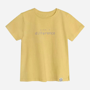Koszulka dziecięca dla dziewczynki Cool Club CCG2410650 122 cm Żółta (5903977126030)