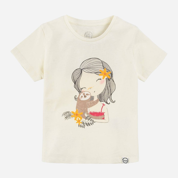 Koszulka dziecięca dla dziewczynki Cool Club CCG2412610 116 cm Ecru (5903977309037)