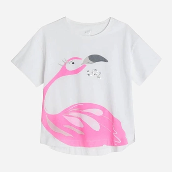 Koszulka dziecięca dla dziewczyki Cool Club CCG2422209 134 cm Biała (5903977281616)