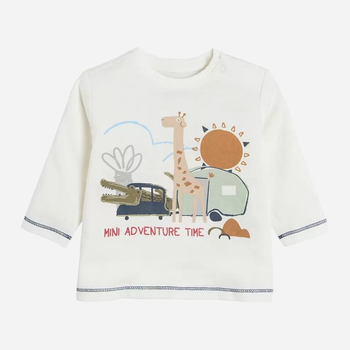 Koszulka z długimi rękawami dziecięca dla chłopca Cool Club CCB2401175 80 cm Kremowa (5903977195289)