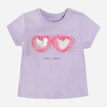 Koszulka dziecięca dla dziewczynki Cool Club CCG2402158 74 cm Jasnofioletowa (5903977258502)