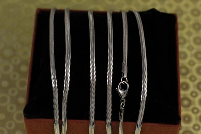Цепь Xuping Jewelry плоский снейк 50 см 3 мм серебристая