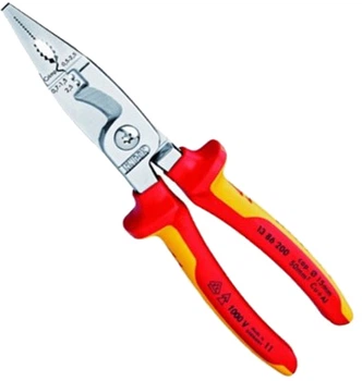 Електромонтажні кліщі Knipex Хромовані 200 мм 13 86 200 (4003773075097)