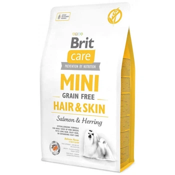 Сухий корм Brit care Mini GF Hair & Skin Salmon & Herring для собак мініатюрних порід з довгою шерстю лосось 2кг