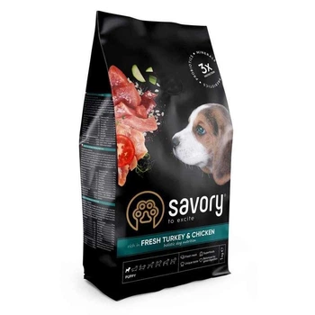 Сухой корм Savory Fresh Turkey & Chicken Puppy All Breeds с индейкой и курицей для щенков всех пород 1кг