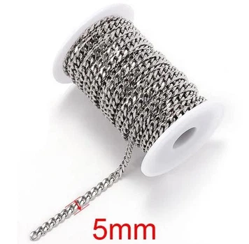 Цепочка Stainless steel 5 мм 1 метр