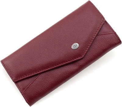 Шкіряний жіночий гаманець ST Leather 1767407 Бордовий