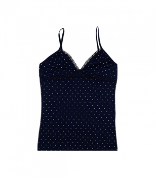 Майка жіноча на тонких&nbsp;бретельках - Donella - 23263256D - XL - Темно-синій, коми