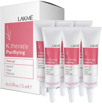 Intensywny żel przeciwłupieżowy Lakme K.Therapy Peeling Shock Gel 6 szt. x 15 ml (8429421436229)