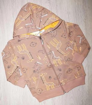 Детская кофта на мальчика на замке Party baby 80 см коричневый