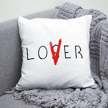 Плюшевая подушка Lover Очень странные дела Stranger things квадрат 35х35 см белая