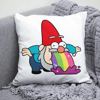 Плюшева подушка Гном Гравіті Фолз Gravity Falls квадрат 35х35 см біла