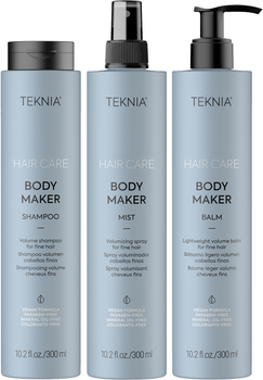 Zestaw zwiększający objętość włosów Lakme Teknia Body Maker Hair Volume Kit Szampon + Balsam + Spray 300 ml (8429421446167)