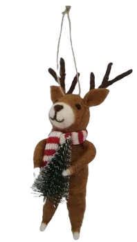 Ялинкова прикраса Det Gamle Apotek Wool Christmas Ornament Standing deer 14 см (17761851)