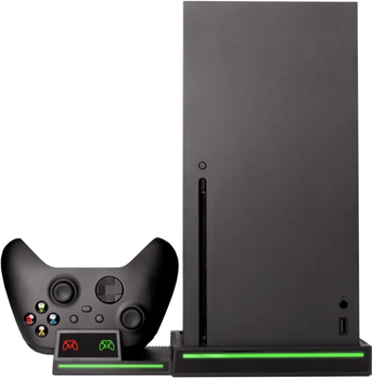 Багатофункціональна підставка для консолі Xbox Series X Steeldigi Jade Mojave Black (XS-CC01B)