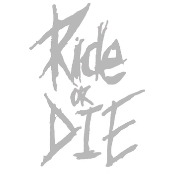 Авто мото наклейка Ride or Die Срібло світловідбиваюча