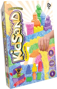 Набір креативної творчості Danko Toys Кінетичний пісок KidSand коробка 1000 г (укр) (4823102800974)