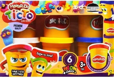 Набір креативної творчості Danko Toys Тісто для ліплення Master Do 6 банок х 50 г (укр) (4820186078121)