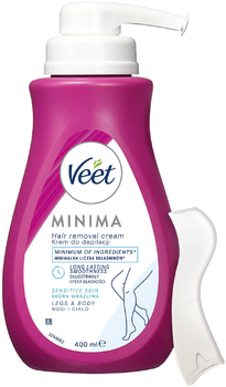 Крем для депіляції Veet Minima з Алоє Вера для чутливої шкіри 400 мл (3059944021197)