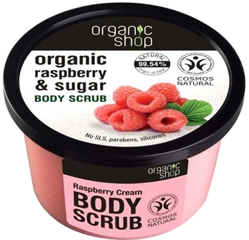 Peeling do ciała Organic Shop Raspberry Cream 250 ml (4744183012639)