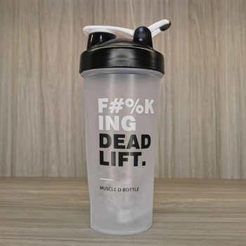 Шейкер спортивний + пружина 700 мл Dead lift прозорий