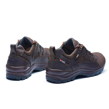 Тактичні кросівки демісезонні PAV 401 коричневі шкіряні з мембраною Winterfrost 44