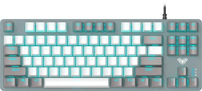 Клавіатура дротова Aula Wind F3287 Mechanical Grey/White KRGD Blue USB EN/UA (6948391240954)