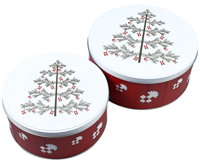 Zestaw pudełek Det Gamle Apotek Tinbox with Christmas trees 2 szt (47001149)