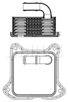 Радіатор оливи A3/Ibiza/Fabia/Caddy III/ 1.2TSI 10-, MAHLE/KNECHT (CLC2000S)