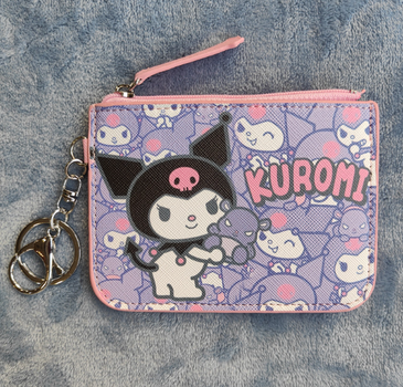 Гаманець монетниця дитячий для дівчинки Kuromi (Kuromi ) геншень, манги, hello kitty, Санріо Кітті, Мелоді подарунок дочці фіолетовий 2 ф (AN)31938