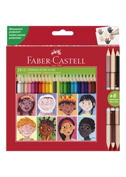 Набор карандашей 24 цв. FABER CASTELL + 3 двусторонних Skintones (511515) 4005405115157