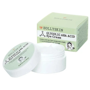 Крем для шкіри навколо очей HOLLYSKIN з гліколевою кислотою Glycolic AHA Acid Eye Cream, 10 мл