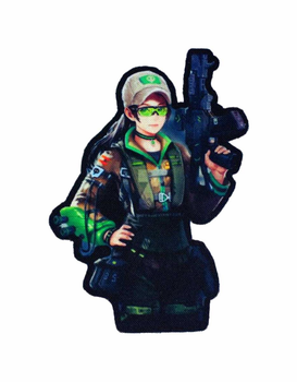 Шеврон патч " Tactical girl 4 " на липучке велкро