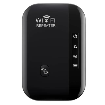 Беспроводной ретранслятор Wi-Fi сигнала ICANING 2.4Ггц 300Мбит/с с двумя антеннами, повторитель c режимом точки доступа, 4 индикатора, черный "G" (79521485)