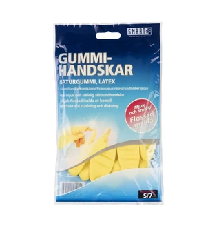 Перчатки резиновые Smart Gummi-Handskar для уборки S/7 Желтые