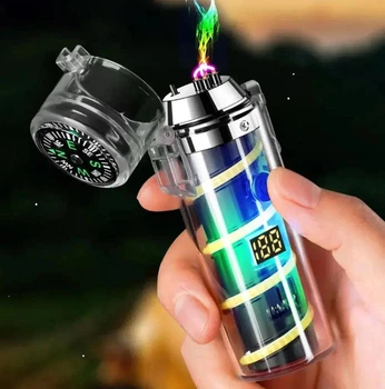 Зажигалка электроимпульсная USB 229 с компасом и фонариком (9032)