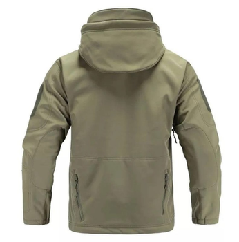 Тактическая мужская куртка Softshell зеленая хл